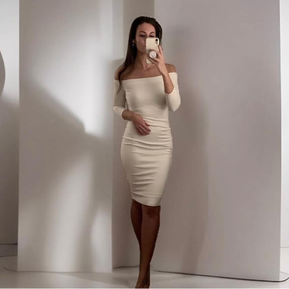 Off Shoulder Date Night White Dress by Bailey 44